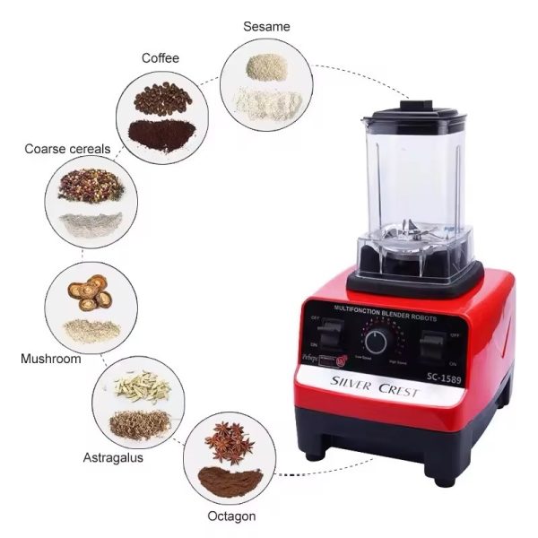 Silver Crest 4500W Blender & Chopper – 2L + 700ml | German Tech