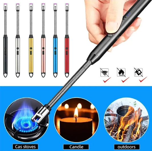 360° USB Rechargeable Plasma Arc Lighter – Flexible Elbow & Safety Lock